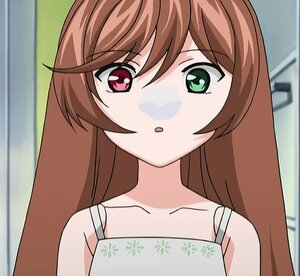 Rating: Safe Score: 0 Tags: 1girl bangs bare_shoulders blush brown_hair collarbone eyebrows_visible_through_hair green_eyes hair_between_eyes image indoors long_hair looking_at_viewer solo suiseiseki upper_body User: admin
