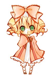 Rating: Safe Score: 0 Tags: 1girl :o blonde_hair blush bow dress full_body green_eyes hair_bow hina_ichigo hinaichigo image long_sleeves looking_at_viewer pink_bow short_hair simple_background solo standing white_background User: admin