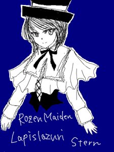 Rating: Safe Score: 0 Tags: 1girl bangs blue_background capelet closed_mouth dated eyebrows_visible_through_hair hat image long_sleeves looking_at_viewer monochrome oekaki short_hair simple_background smile solo souseiseki User: admin