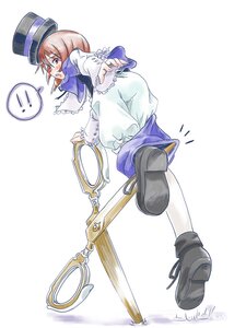 Rating: Safe Score: 0 Tags: ! !! 1girl bow brown_hair dress full_body hat heterochromia image long_sleeves pantyhose rozen_maiden scissors solo souseiseki speech_bubble top_hat ugai_yuichi wardrobe_malfunction User: admin