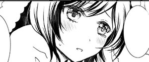 Rating: Safe Score: 0 Tags: 1girl blush eyebrows_visible_through_hair greyscale image looking_at_viewer monochrome short_hair simple_background solo suiseiseki sweat User: admin