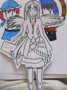 Rating: Safe Score: 0 Tags: 3girls blue_hair blurry closed_eyes depth_of_field dress hat image multiple_girls photo pink_hair red_hair short_hair solo standing suigintou User: admin