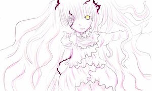 Rating: Safe Score: 0 Tags: 1girl anger_vein dress frills image kirakishou long_hair looking_at_viewer solo very_long_hair white_skin yellow_eyes User: admin