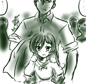Rating: Safe Score: 0 Tags: ... 1boy 1girl bird blush image long_hair long_sleeves monochrome smile solo suiseiseki User: admin