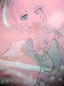 Rating: Safe Score: 0 Tags: 1girl auto_tagged holding image long_sleeves looking_at_viewer monochrome school_uniform short_hair solo souseiseki User: admin