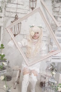 Rating: Safe Score: 0 Tags: 1girl birdcage cage dress flower kirakishou leaf long_hair plant potted_plant sitting solo vines white_dress white_flower white_hair white_rose User: admin