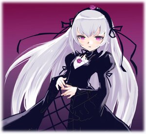 Rating: Safe Score: 0 Tags: 1girl black_dress black_ribbon blush commentary_request cross-laced_clothes dress expressionless flower frills hairband image juliet_sleeves kantaro lolita_hairband long_hair long_sleeves looking_at_viewer md5_mismatch parted_lips pink_eyes puffy_sleeves purple_flower resolution_mismatch ribbon rose rozen_maiden silver_hair solo source_smaller suigintou upper_body very_long_hair User: admin