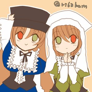 Rating: Safe Score: 0 Tags: 2girls blue_dress brown_hair dress frills green_dress green_eyes hat head_scarf heterochromia image long_sleeves multiple_girls pair red_eyes rib3bcm short_hair siblings simple_background sisters souseiseki suiseiseki top_hat twins User: admin