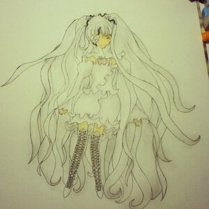 Rating: Safe Score: 0 Tags: 1girl absurdly_long_hair dress frills hatsune_miku image kirakishou long_hair monochrome solo standing thighhighs traditional_media very_long_hair User: admin