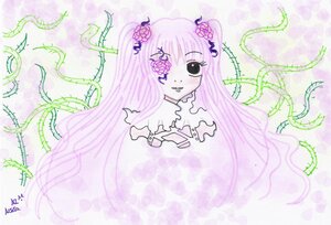 Rating: Safe Score: 0 Tags: 1girl flower hair_flower hair_ornament image kirakishou long_hair looking_at_viewer pink_hair plant solo vines User: admin