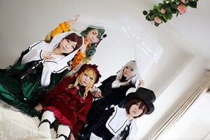 Rating: Safe Score: 0 Tags: 5girls 6+girls 91076 blonde_hair brown_hair closed_eyes dress flower hat long_hair multiple_cosplay multiple_girls realistic rose silver_hair tagme top_hat User: admin