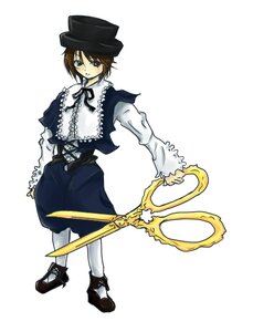 Rating: Safe Score: 0 Tags: 1girl auto_tagged brown_hair full_body hat heterochromia image long_sleeves looking_at_viewer red_eyes shoes solo souseiseki standing top_hat white_background white_legwear User: admin