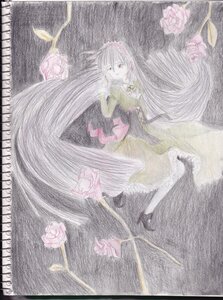 Rating: Safe Score: 0 Tags: 1girl akemi_homura akuma_homura bare_shoulders black_gloves dress elbow_gloves feathered_wings flower gloves image kaname_madoka long_hair magical_girl pink_flower pink_hair pink_rose red_eyes rose solo suigintou traditional_media wings User: admin