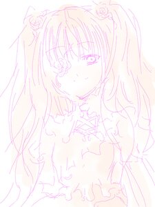 Rating: Safe Score: 0 Tags: 1girl blush dress flower hair_flower hair_ornament image kirakishou long_hair looking_at_viewer monochrome pink_theme smile solo upper_body User: admin