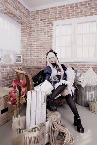 Rating: Safe Score: 0 Tags: 1girl black_footwear black_legwear boots closed_eyes dress flower frills long_hair maid sitting solo suigintou thighhighs User: admin