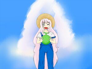 Rating: Safe Score: 0 Tags: 1girl closed_eyes cloud day food hat image kirakishou long_hair open_mouth pants short_sleeves sky solo very_long_hair watermelon User: admin