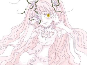 Rating: Safe Score: 0 Tags: 1girl dress flower frills hair_flower image kirakishou long_hair pink_flower pink_hair pink_rose plant rose smile solo striped thorns vertical_stripes very_long_hair vines white_flower white_rose yellow_eyes User: admin