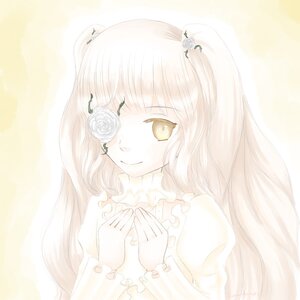 Rating: Safe Score: 0 Tags: 1girl dress flower hair_flower hair_ornament image kirakishou long_hair long_sleeves pinstripe_pattern rose smile solo striped striped_background thorns upper_body vertical-striped_dress vertical-striped_shirt vertical_stripes white_flower white_hair white_rose yellow_eyes User: admin