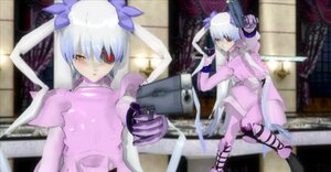 Rating: Safe Score: 0 Tags: 2girls auto_tagged barasuishou blurry bodysuit boots depth_of_field dual_wielding eyepatch gun holding image long_hair multiple_girls red_eyes solo standing weapon white_hair yellow_eyes User: admin