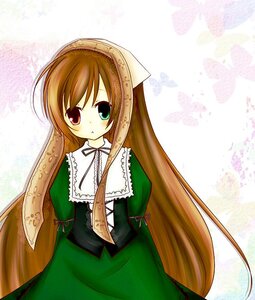 Rating: Safe Score: 0 Tags: 1girl auto_tagged brown_hair bug dress frills green_dress green_eyes head_scarf heterochromia image insect long_hair long_sleeves looking_at_viewer red_eyes solo standing suiseiseki very_long_hair User: admin