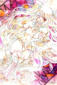 Rating: Safe Score: 0 Tags: 1girl boots dress flower hair_flower hair_ornament image kirakishou long_hair looking_at_viewer pink_hair red_eyes rose solo thighhighs traditional_media two_side_up umbrella very_long_hair User: admin