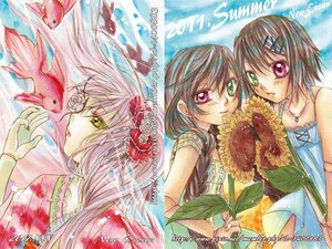 Rating: Safe Score: 0 Tags: 4girls black_hair bouquet brown_hair dress fish flower green_eyes hair_ornament hairclip heterochromia image jewelry long_hair multiple multiple_girls necklace purple_eyes red_eyes short_hair tagme User: admin
