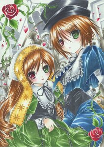 Rating: Safe Score: 0 Tags: 2girls black_ribbon brown_hair dress flower frills green_dress green_eyes hat heterochromia image long_hair long_sleeves looking_at_viewer marker_(medium) multiple_girls open_mouth pair red_eyes rose short_hair siblings sisters souseiseki suiseiseki traditional_media twins very_long_hair watering_can User: admin
