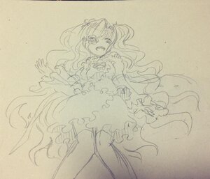 Rating: Safe Score: 0 Tags: 1girl dress frills image kirakishou long_hair looking_at_viewer monochrome open_mouth sketch solo traditional_media very_long_hair User: admin