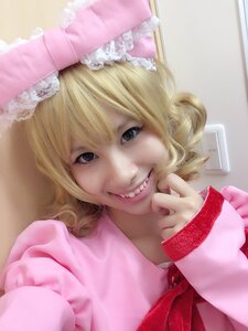 Rating: Safe Score: 0 Tags: 1girl blonde_hair grin hat hinaichigo looking_at_viewer pink_dress realistic short_hair smile solo teeth User: admin