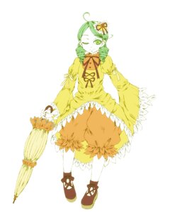 Rating: Safe Score: 0 Tags: 1girl ahoge bloomers closed_umbrella dress drill_hair full_body green_eyes green_hair hair_ornament image kanaria long_sleeves one_eye_closed pantyhose solo striped twin_drills umbrella underwear vertical_stripes white_background User: admin