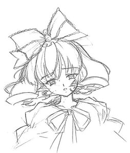 Rating: Safe Score: 0 Tags: 1girl blush bow crying eyebrows_visible_through_hair greyscale hair_bow hair_ribbon hinaichigo image kagiyama_hina looking_at_viewer monochrome ribbon sketch solo sweat tears upper_body User: admin
