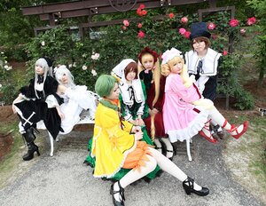 Rating: Safe Score: 0 Tags: 6+girls black_footwear blonde_hair brown_hair closed_eyes dress everyone flower hat long_hair multiple_boys multiple_cosplay multiple_girls pantyhose rose shoes short_hair sitting smile tagme thighhighs white_hair white_legwear User: admin