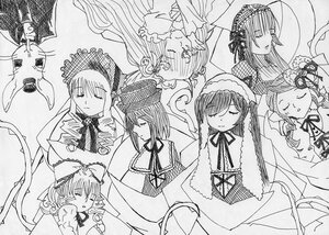 Rating: Safe Score: 0 Tags: 6+girls blush closed_eyes dress greyscale hat hina_ichigo image kanaria long_hair long_sleeves monochrome multiple multiple_girls ribbon shinku siblings sisters souseiseki suigintou suiseiseki tagme very_long_hair User: admin