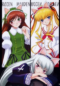 Rating: Safe Score: 0 Tags: 3girls animal_ears blonde_hair blue_eyes blush cat_ears doujinshi doujinshi_#48 frills hairband heterochromia image long_hair long_sleeves looking_at_viewer multiple multiple_girls red_eyes smile twintails User: admin