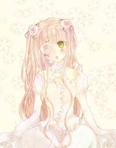 Rating: Safe Score: 0 Tags: 1girl blush dress eyepatch flower frills green_eyes hair_flower hair_ornament image kirakishou long_hair long_sleeves pink_flower pink_hair pink_rose rose solo striped vertical_stripes white_flower white_rose User: admin