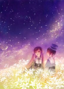 Rating: Safe Score: 0 Tags: 2girls brown_hair dress field flower flower_field hat heterochromia highres hijiri_byakuren image long_hair miya_(foolish_order) multiple_girls night night_sky pair photoshop_(medium) purple_hair rozen_maiden shooting_star short_hair siblings sisters sky souseiseki star_(sky) starry_sky suiseiseki top_hat twins User: admin