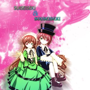 Rating: Safe Score: 0 Tags: 2girls auto_tagged boots brown_hair dress frills green_dress green_eyes hat heterochromia holding_hands image long_hair long_sleeves looking_at_viewer multiple_girls pair pantyhose red_eyes short_hair siblings sisters sitting smile souseiseki suiseiseki top_hat twins very_long_hair white_legwear User: admin