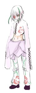 Rating: Safe Score: 0 Tags: 1girl boots eyepatch full_body green_hair image kirakishou midriff multicolored_hair navel pants solo standing tattoo white_hair yellow_eyes User: admin