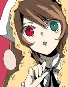 Rating: Safe Score: 0 Tags: 1girl brown_hair collared_shirt image looking_at_viewer red_eyes shirt simple_background solo suiseiseki upper_body User: admin