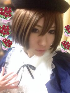Rating: Safe Score: 0 Tags: 1girl bouquet flower hat lips pink_flower pink_rose red_flower red_rose rose short_hair solo souseiseki striped User: admin