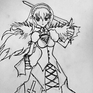 Rating: Safe Score: 0 Tags: 1girl blush dress frills greyscale hairband image long_hair looking_at_viewer monochrome puffy_short_sleeves puffy_sleeves short_sleeves simple_background solo standing suigintou very_long_hair wings User: admin