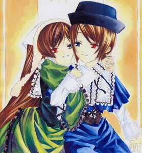 Rating: Safe Score: 0 Tags: 2girls blue_dress brown_hair dress frills green_dress hat head_scarf heterochromia holding_hands image long_sleeves looking_at_viewer multiple_girls pair red_eyes short_hair siblings sisters smile souseiseki suiseiseki twins User: admin