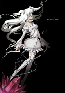 Rating: Safe Score: 0 Tags: 1girl boots detached_sleeves dress flower frills full_body hair_ornament image kirakishou long_hair solo thigh_boots thighhighs very_long_hair white_hair User: admin