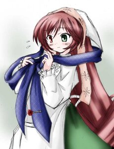 Rating: Safe Score: 0 Tags: 1girl blush dress flying_sweatdrops frills gradient green_eyes heterochromia image long_hair long_sleeves looking_at_viewer red_eyes solo souseiseki suiseiseki User: admin