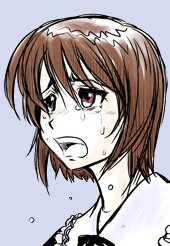 Rating: Safe Score: 0 Tags: 1girl brown_hair heterochromia image open_mouth portrait red_eyes short_hair simple_background solo souseiseki striped sweat vertical_stripes User: admin