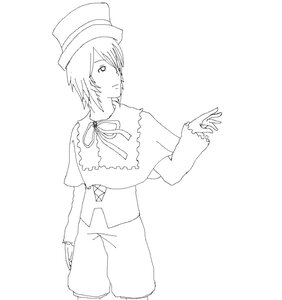Rating: Safe Score: 0 Tags: capelet greyscale hat image long_sleeves monochrome neck_ribbon ribbon shorts smile solo souseiseki standing striped striped_background top_hat vertical_stripes User: admin