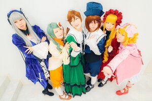 Rating: Safe Score: 0 Tags: 5girls blonde_hair blue_eyes brown_hair closed_eyes dress frills hat long_hair multiple_cosplay multiple_girls short_hair silver_hair tagme User: admin