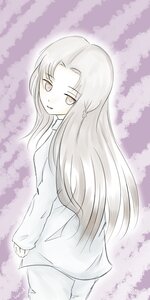 Rating: Safe Score: 0 Tags: 1girl bangs eyebrows_visible_through_hair human image kakizaki_megu long_hair long_sleeves looking_at_viewer looking_back pants parted_bangs shirt solo standing striped striped_background vertical_stripes User: admin