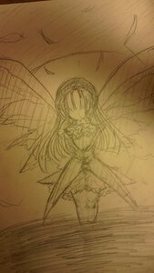 Rating: Safe Score: 0 Tags: 1girl akemi_homura cape floating_hair image kaname_madoka long_hair magical_girl miki_sayaka monochrome simple_background solo suigintou thighhighs traditional_media weapon zettai_ryouiki User: admin