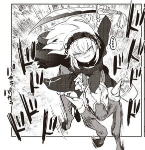 Rating: Safe Score: 0 Tags: 1girl boots dress frills greyscale hairband holding image monochrome solo suigintou User: admin